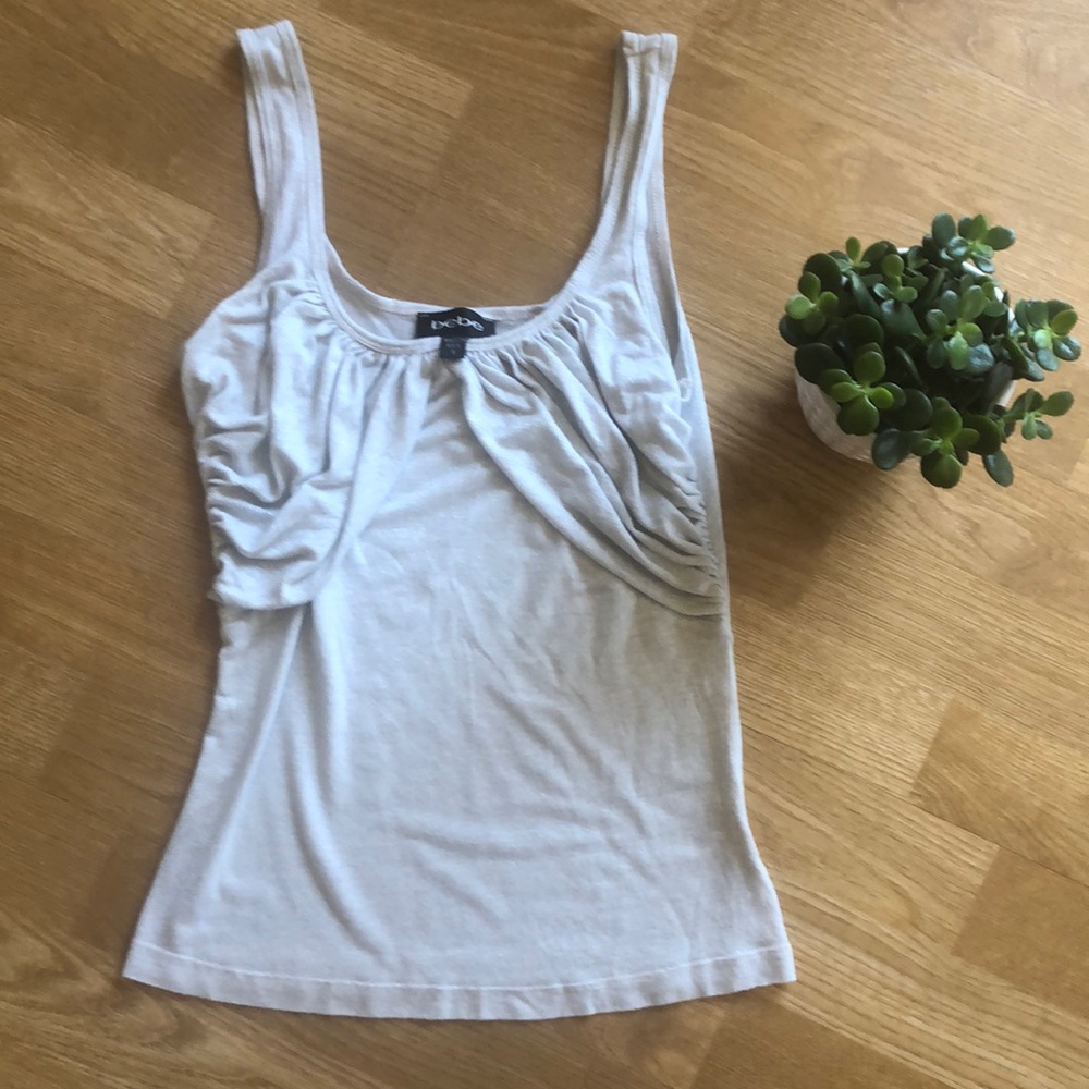 Vintage Bebe top size small silvery metallic color